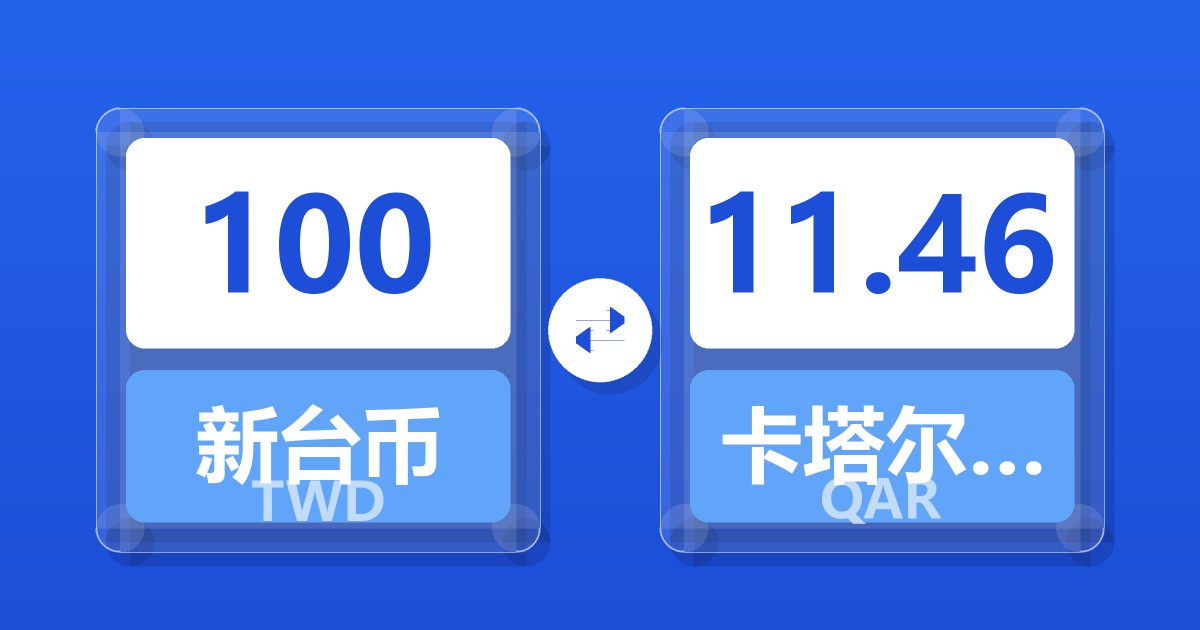 100新台币兑卡塔尔里亚尔