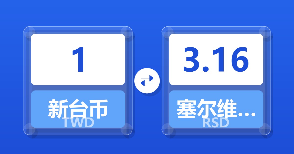 1新台币兑塞尔维亚第纳尔