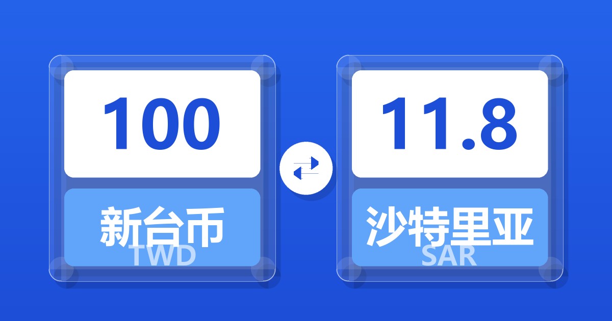 100新台币兑沙特里亚尔