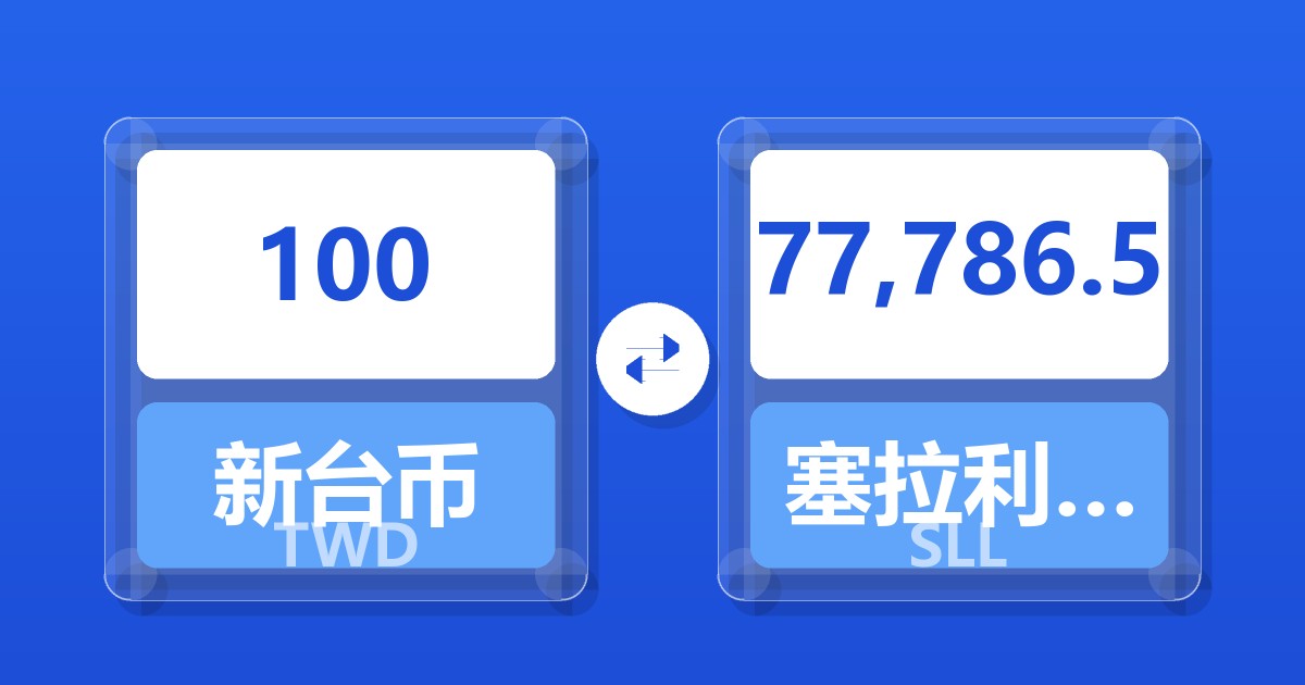 100新台币兑塞拉利昂利昂（旧）