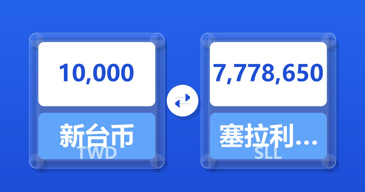 10,000新台币兑塞拉利昂利昂（旧）