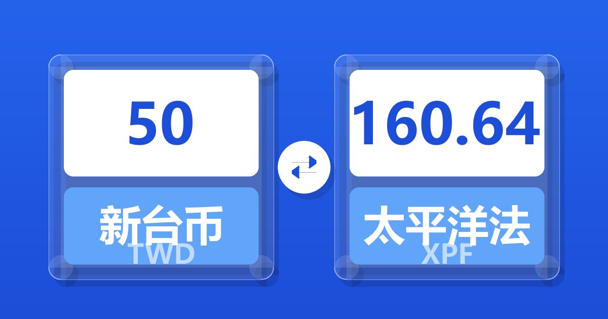 50新台币兑太平洋法郎