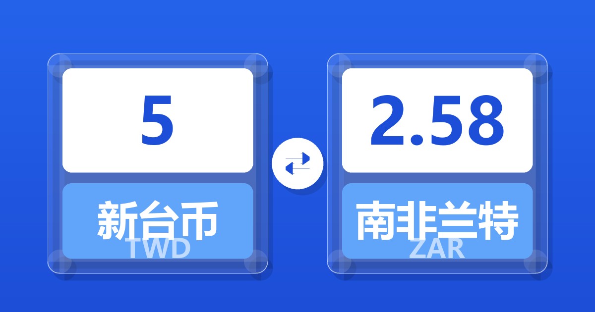 5新台币兑南非兰特