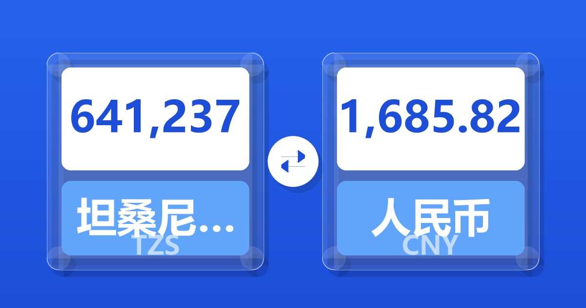 641,237坦桑尼亚先令兑人民币