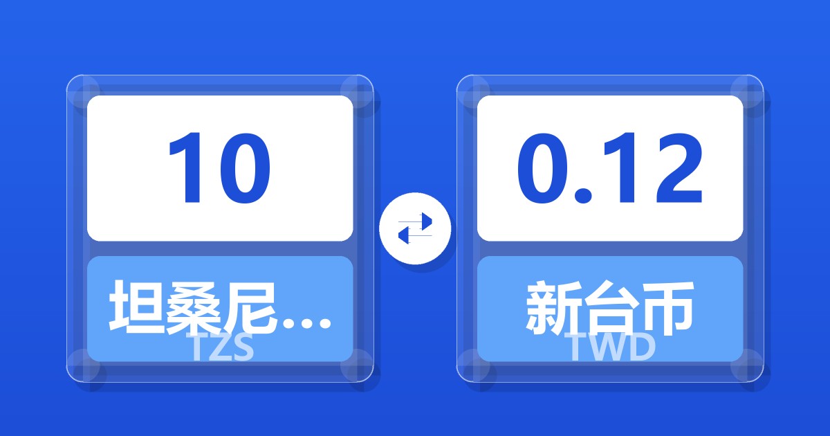 10坦桑尼亚先令兑新台币