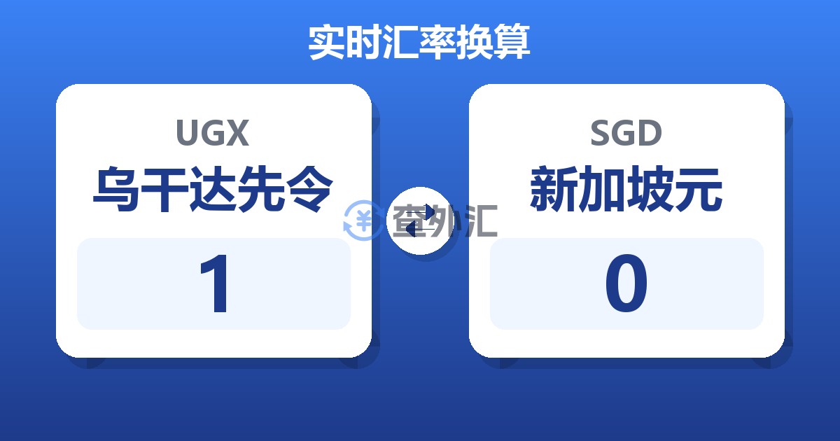 1乌干达先令兑新加坡元