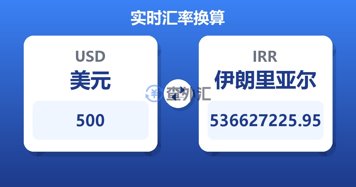 500美元兑伊朗里亚尔