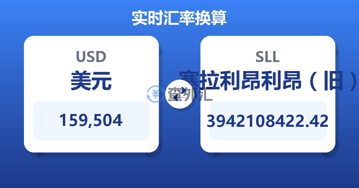 159,504美元兑塞拉利昂利昂（旧）