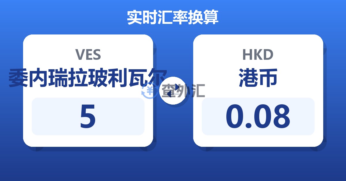 5委内瑞拉玻利瓦尔兑港币