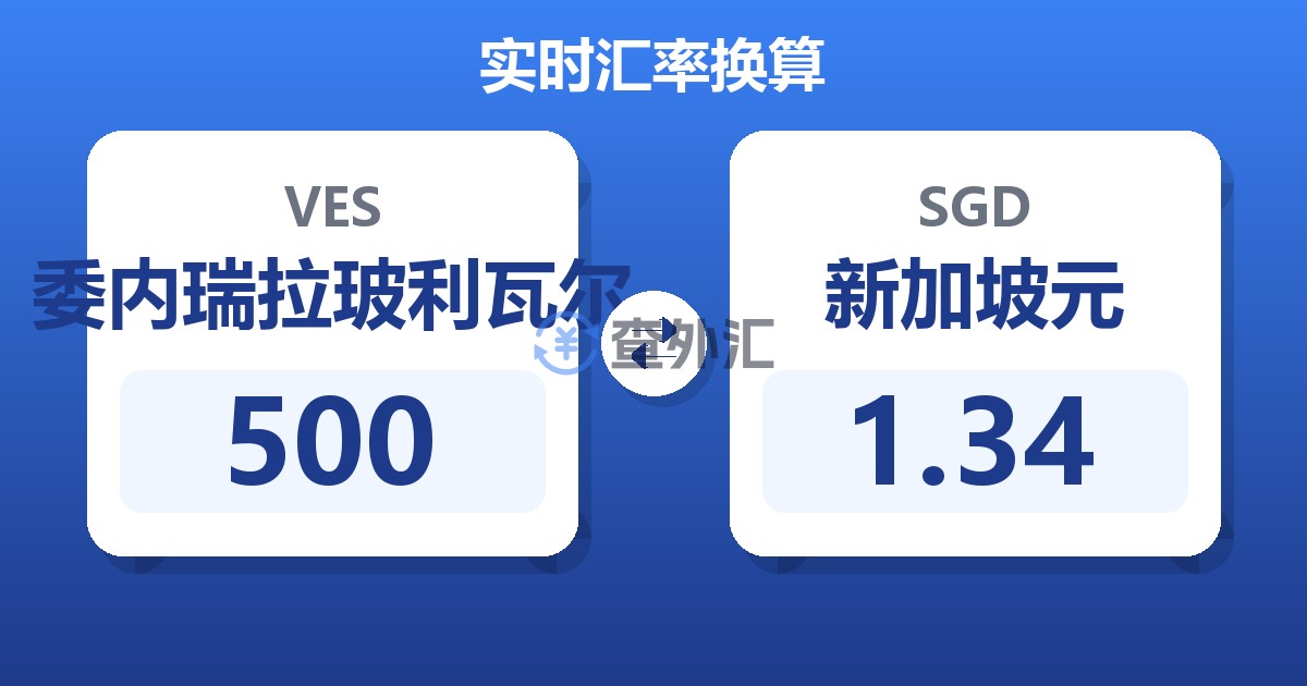 500委内瑞拉玻利瓦尔兑新加坡元