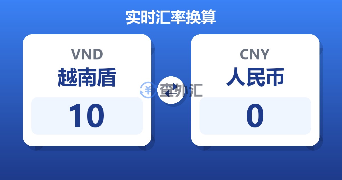 10越南盾兑人民币