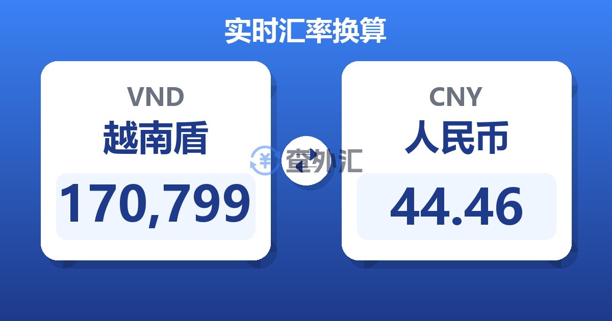 170,799越南盾兑人民币