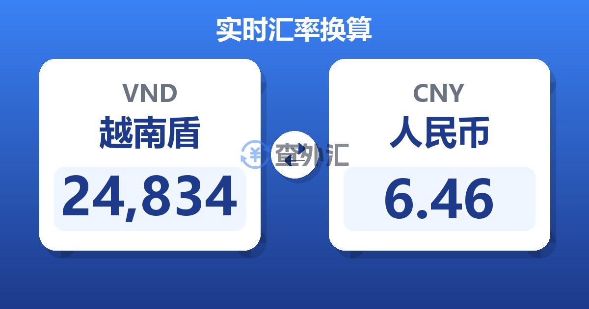24,834越南盾兑人民币