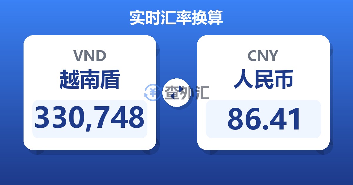 330,748越南盾兑人民币