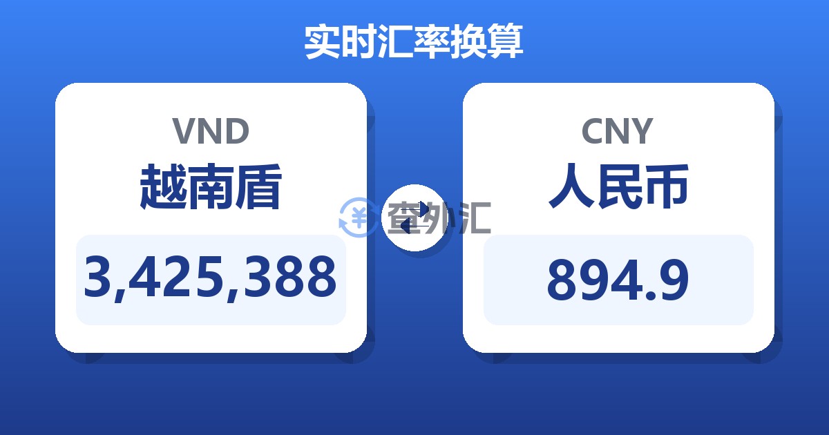 3,425,388越南盾兑人民币