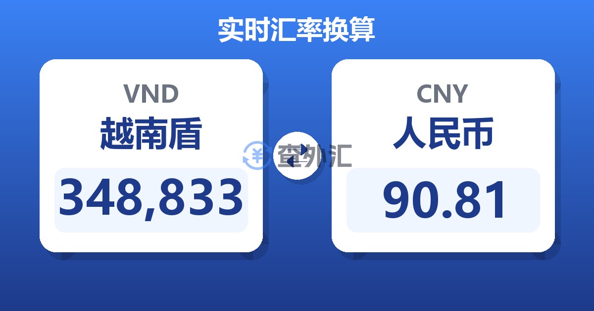 348,833越南盾兑人民币