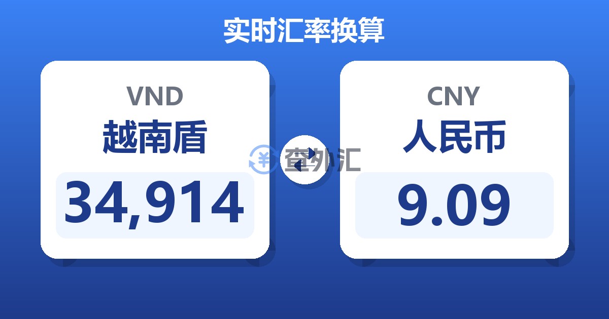 34,914越南盾兑人民币
