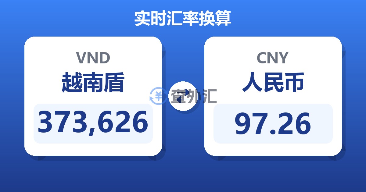 373,626越南盾兑人民币
