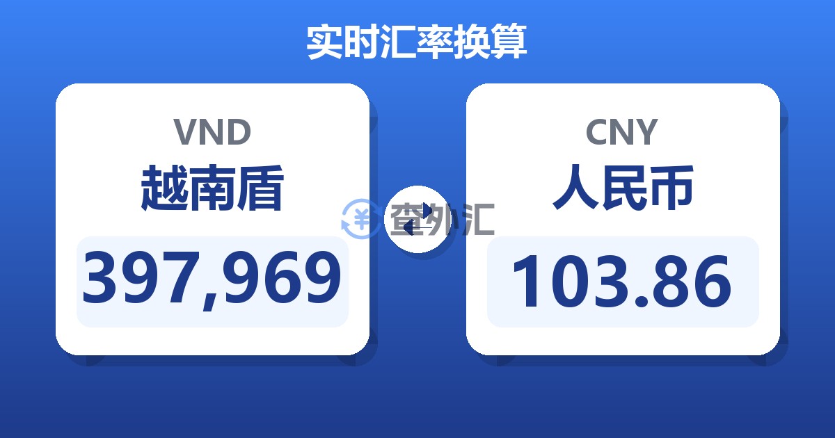 397,969越南盾兑人民币