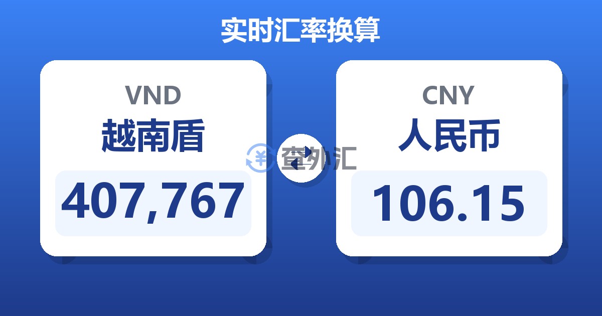 407,767越南盾兑人民币