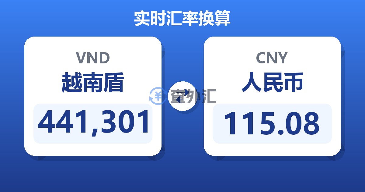 441,301越南盾兑人民币