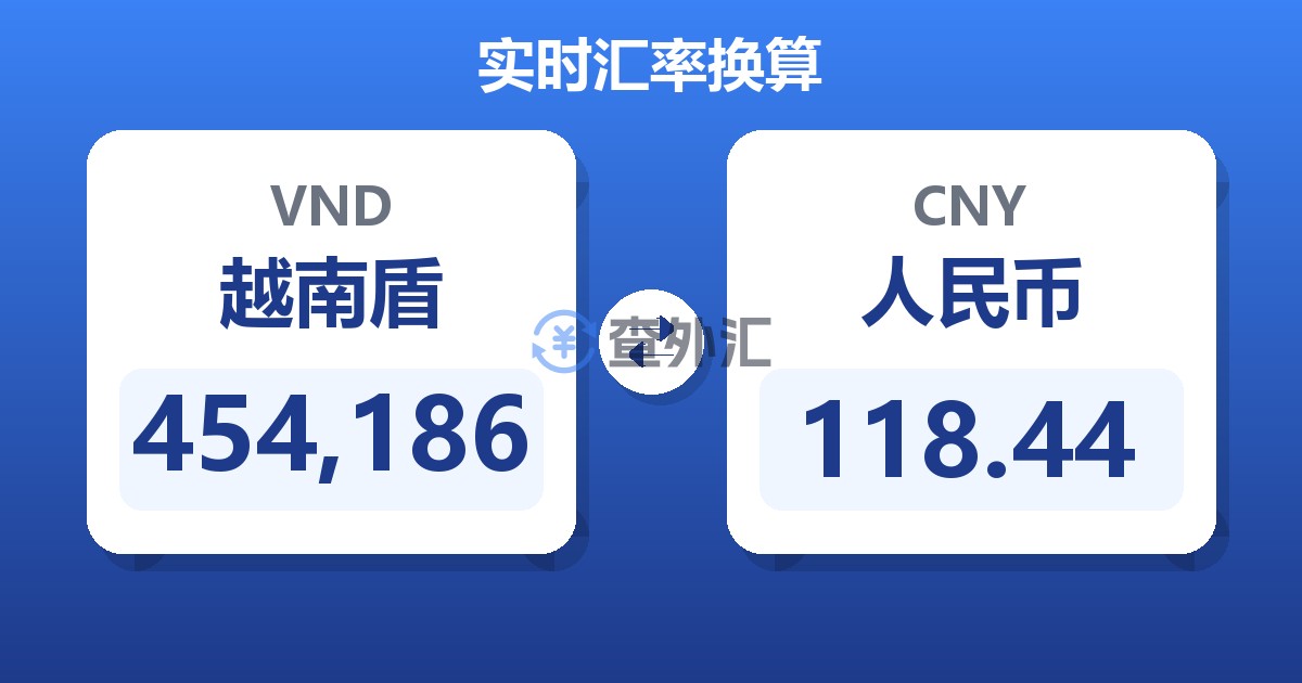 454,186越南盾兑人民币