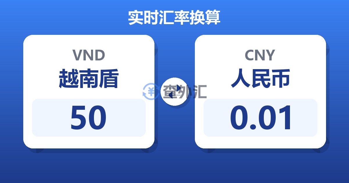 50越南盾兑人民币