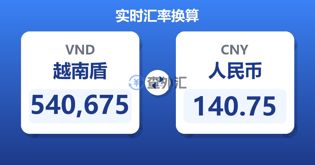 540,675越南盾兑人民币