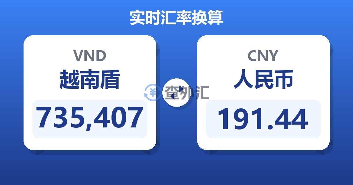735,407越南盾兑人民币