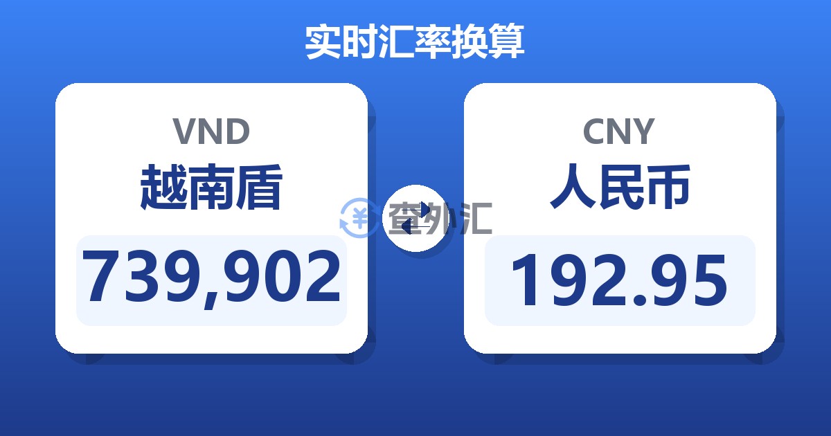 739,902越南盾兑人民币