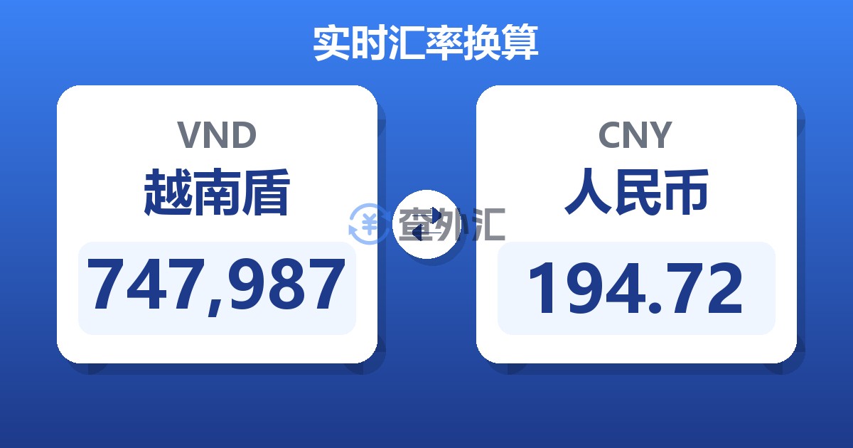 747,987越南盾兑人民币