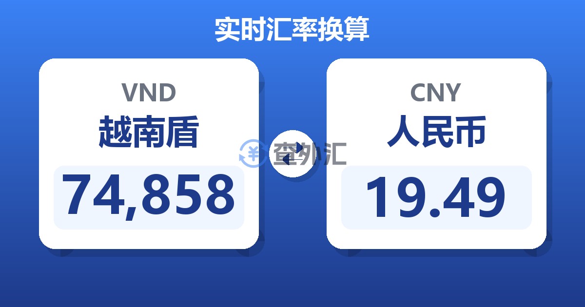 74,858越南盾兑人民币