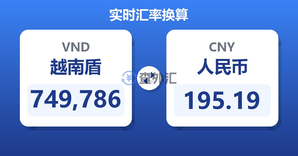 749,786越南盾兑人民币
