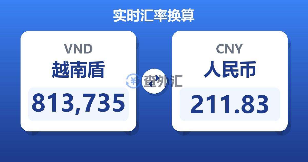 813,735越南盾兑人民币