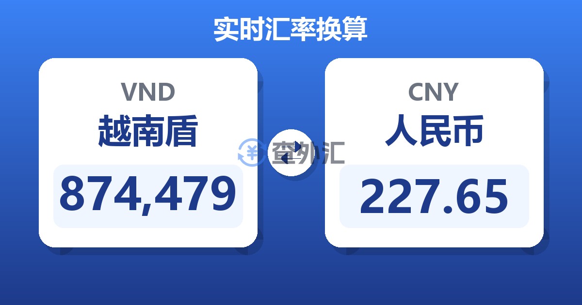 874,479越南盾兑人民币