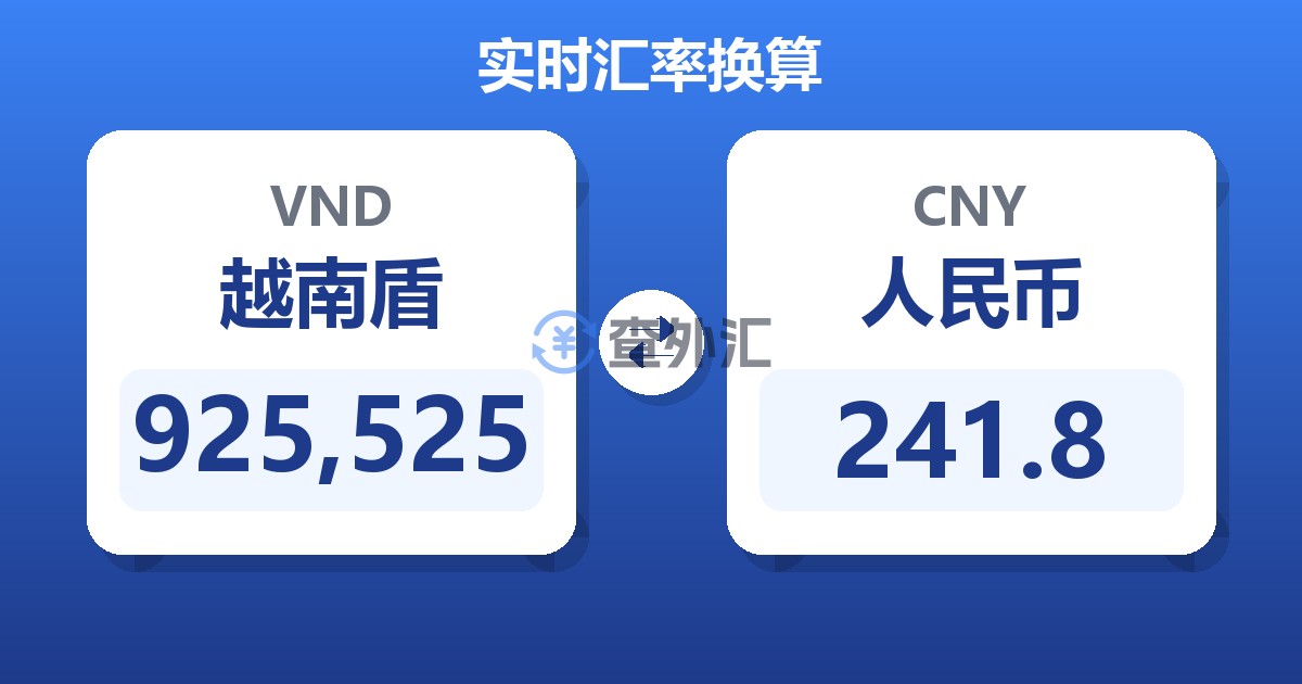 925,525越南盾兑人民币