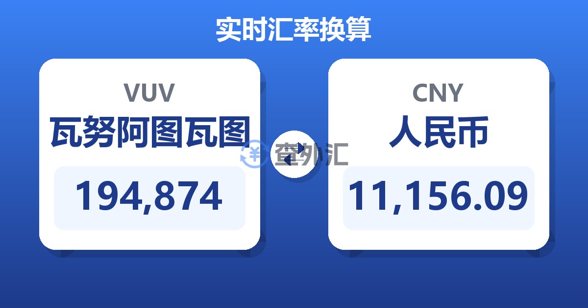 194,874瓦努阿图瓦图兑人民币