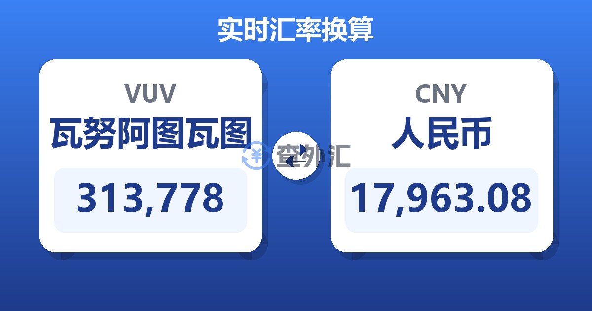 313,778瓦努阿图瓦图兑人民币