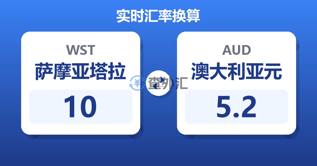 10萨摩亚塔拉兑澳大利亚元