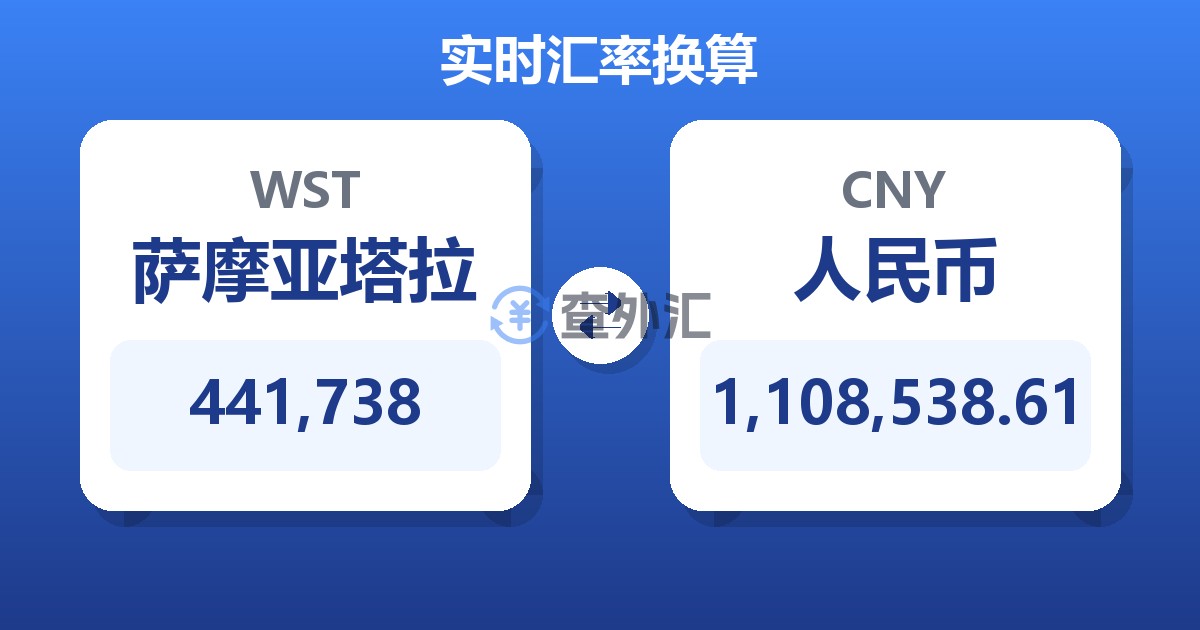 441,738萨摩亚塔拉兑人民币