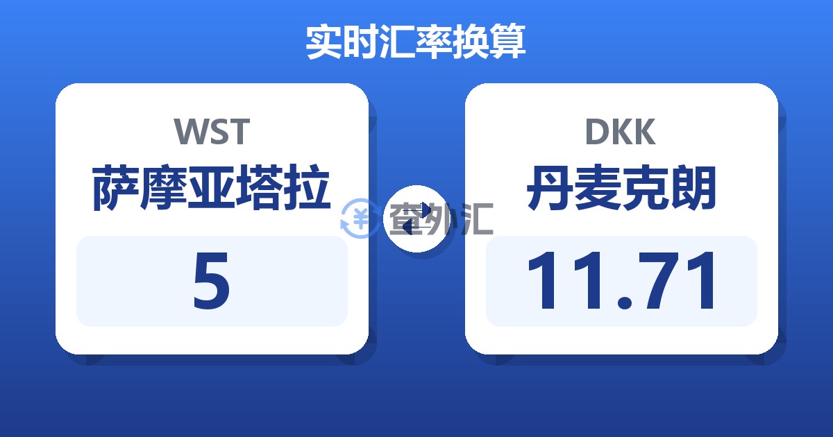 5萨摩亚塔拉兑丹麦克朗