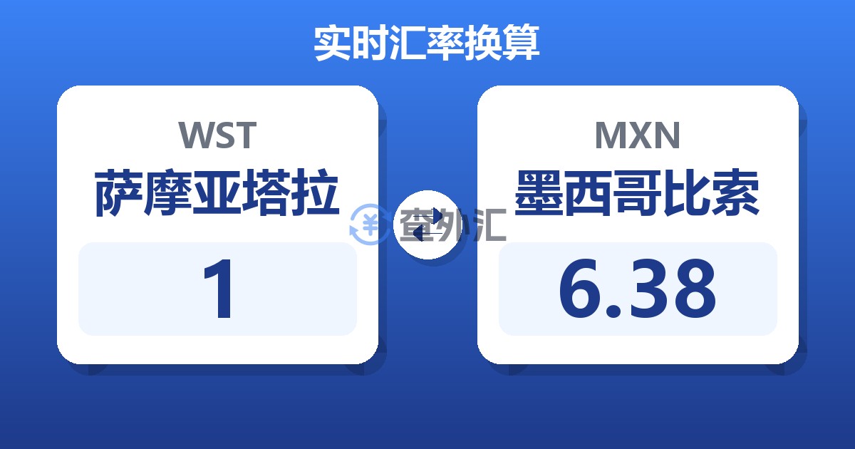 1萨摩亚塔拉兑墨西哥比索