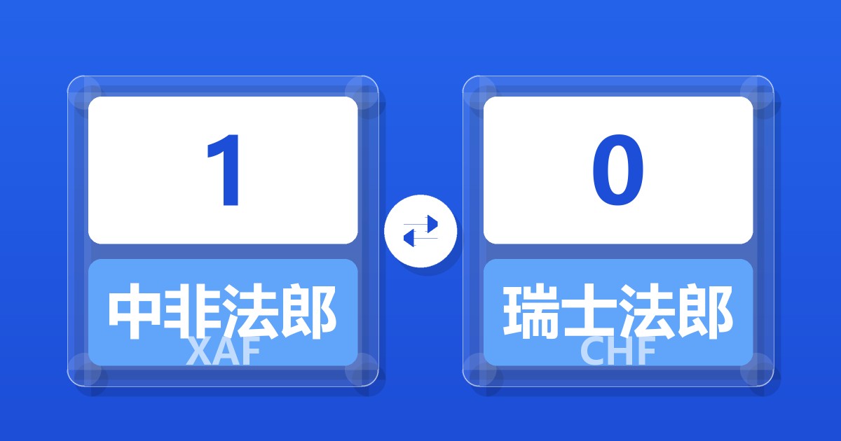 1中非法郎兑瑞士法郎