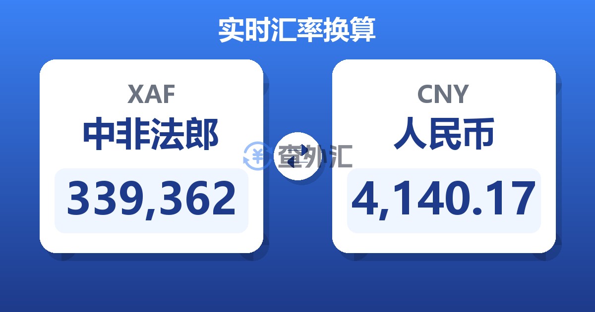 339,362中非法郎兑人民币