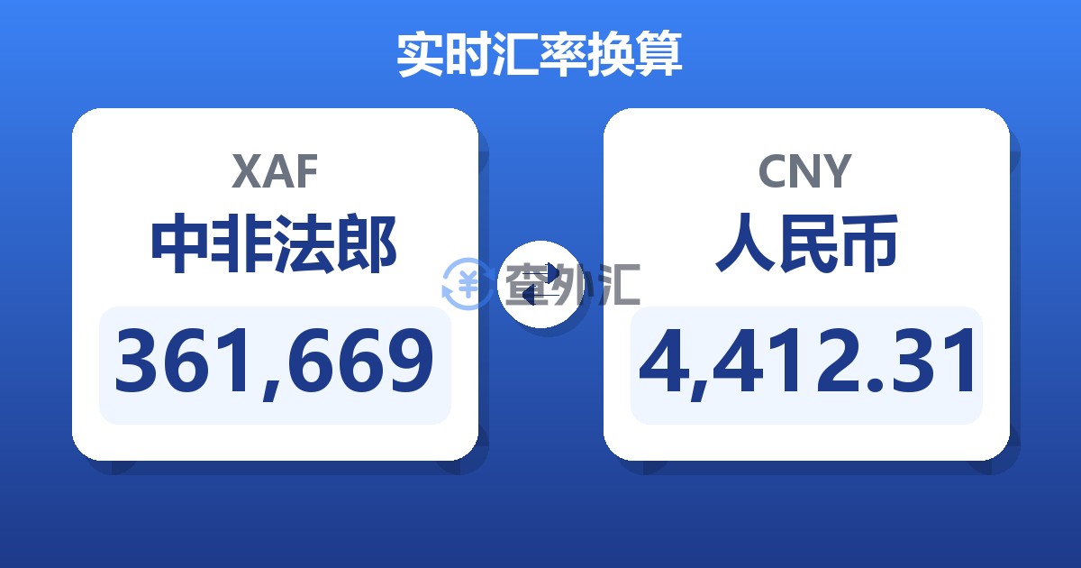 361,669中非法郎兑人民币