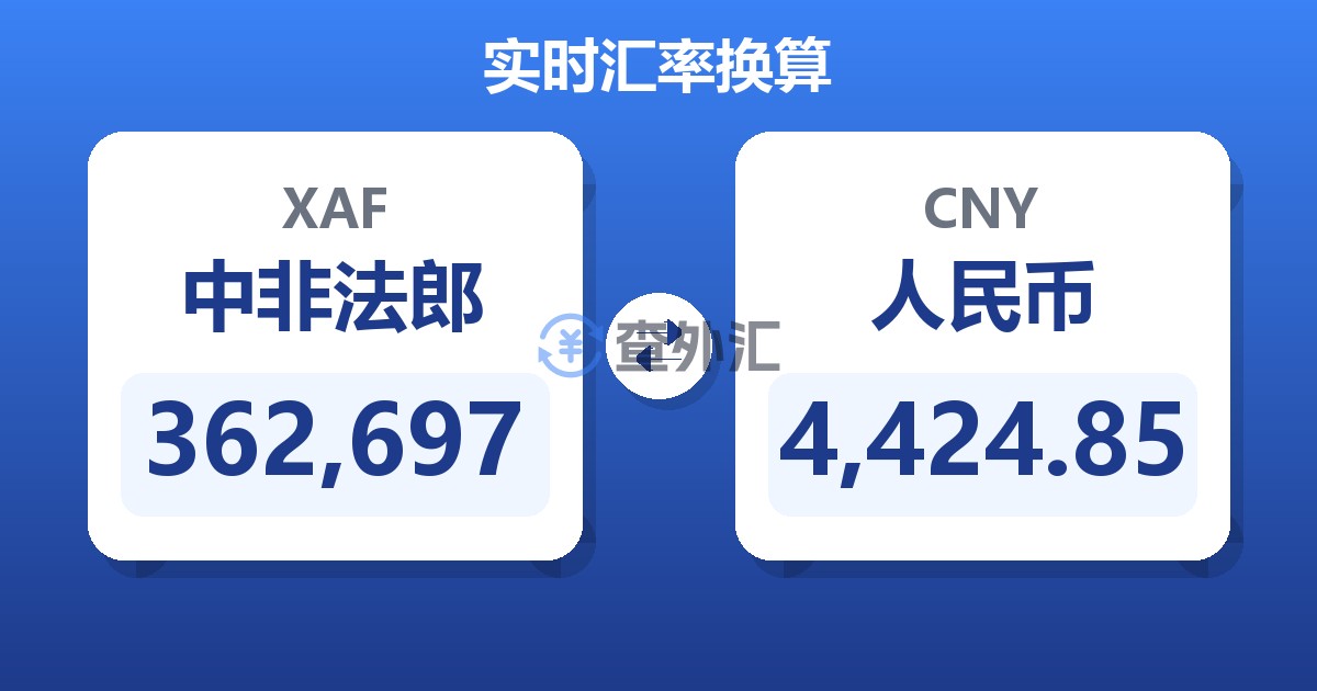 362,697中非法郎兑人民币