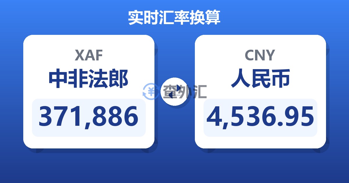 371,886中非法郎兑人民币