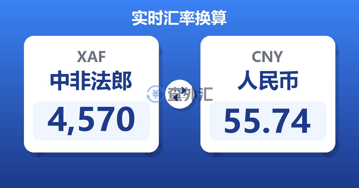 4,570中非法郎兑人民币