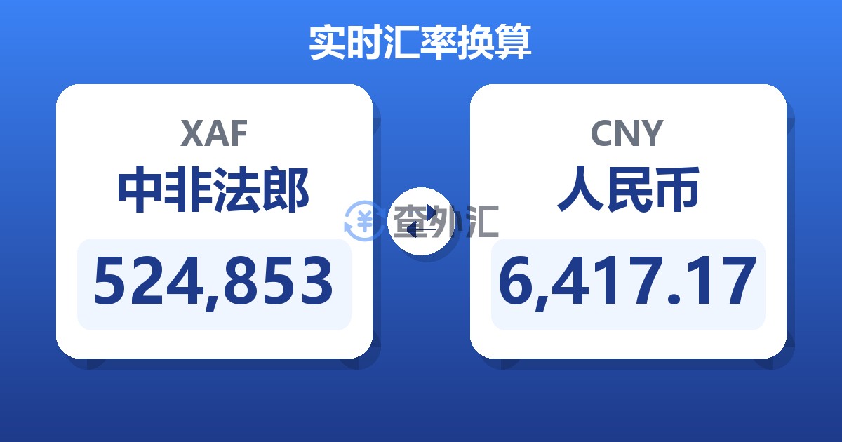 524,853中非法郎兑人民币