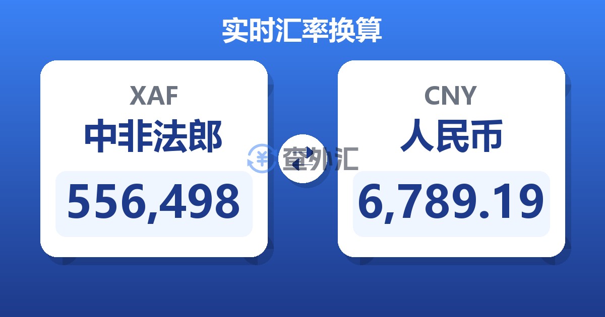 556,498中非法郎兑人民币